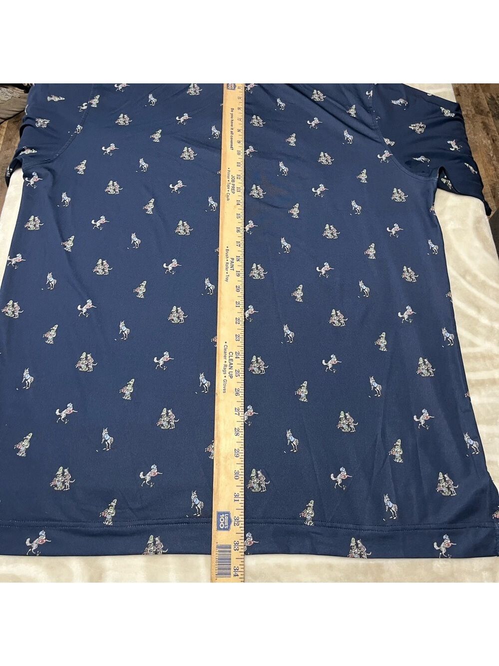 Footjoy XL Men's Navy Patterned Polo Shirt - Picture 4 of 5